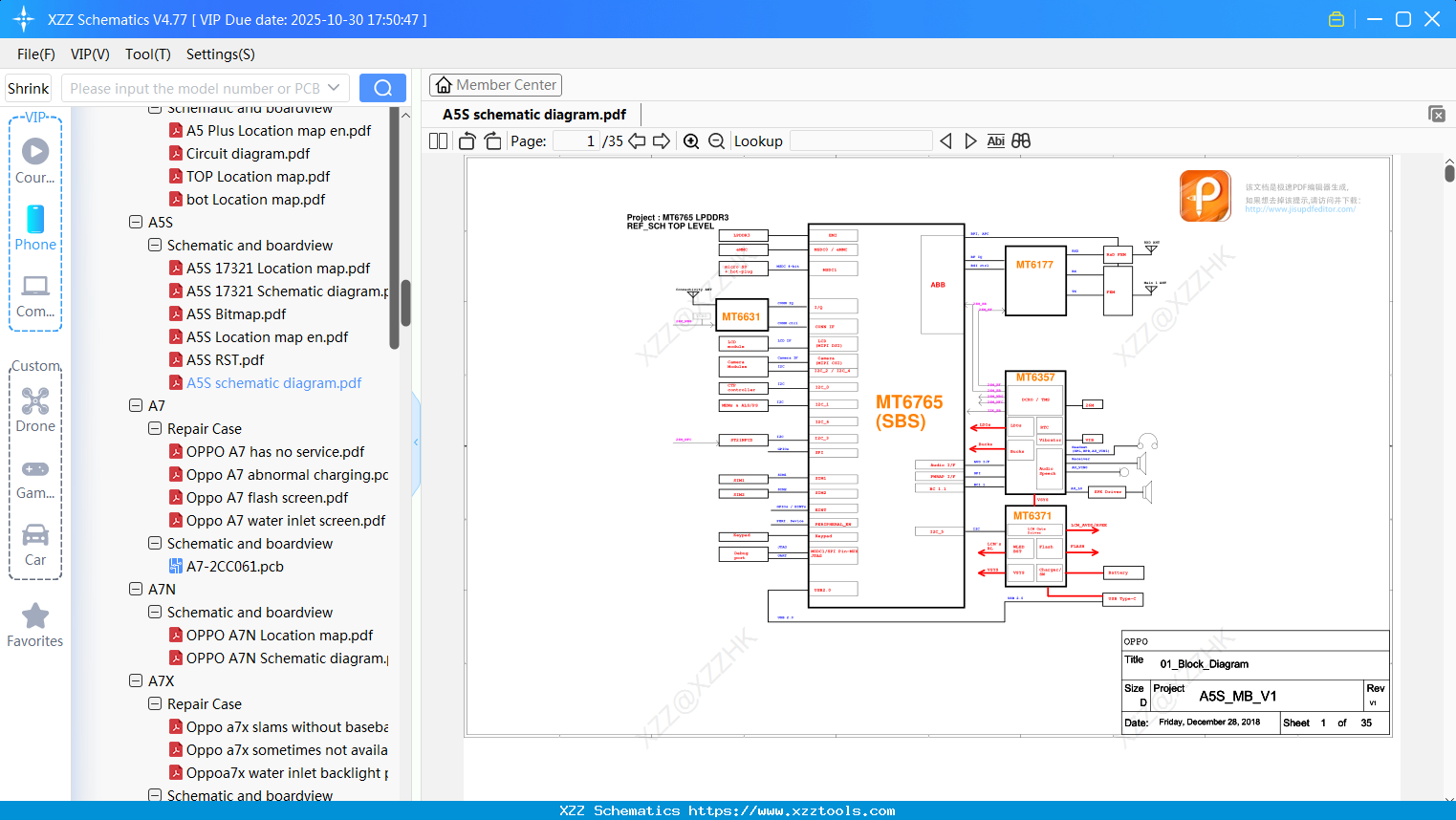 OPPO A5S Schematic Diagram
